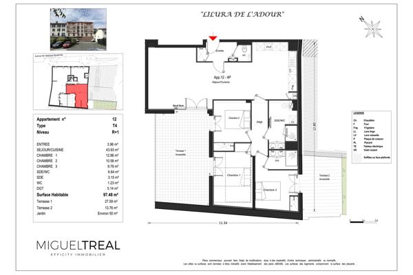 Appartement 4 pièces - 98 m²