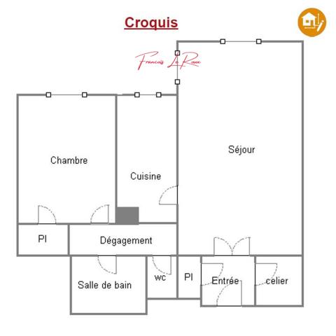 Appartement à vendre 2 pièces de 48 m²