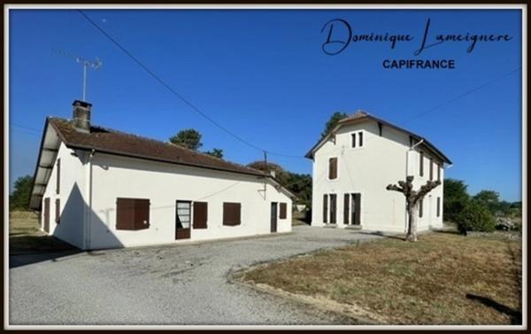 PROCHE DAX ( mi-chemin entre Dax et Mont de Marsan ) PROPRIETE de 2 MAISONS - GARAGE + 2 DEPENDANCES
