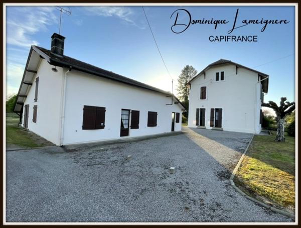 PROCHE DAX ( mi-chemin entre Dax et Mont de Marsan ) PROPRIETE de 2 MAISONS - GARAGE + 2 DEPENDANCES