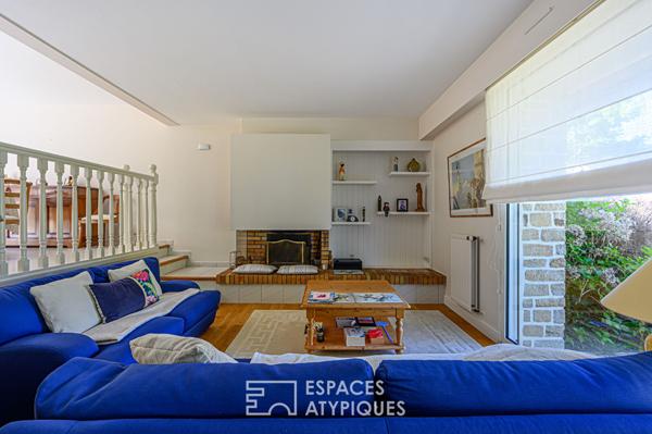 Vannes rive gauche : maison avec terrasse ouest et vue sur le port