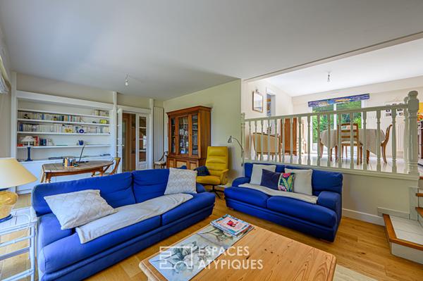 Vannes rive gauche : maison avec terrasse ouest et vue sur le port