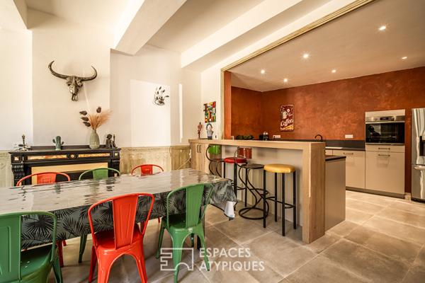 Élégante bourgeoise avec terrasse sur les toits