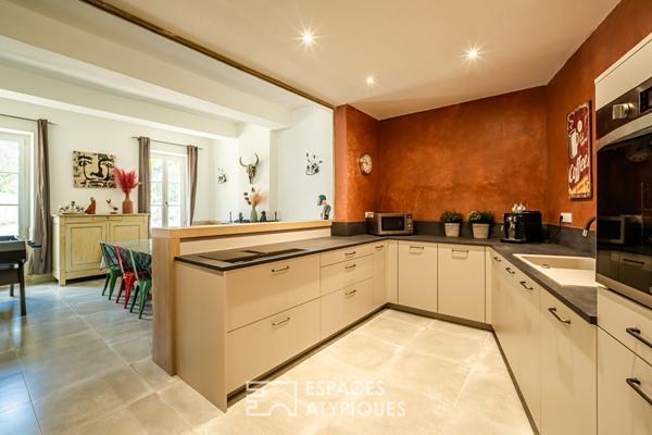 Élégante bourgeoise avec terrasse sur les toits