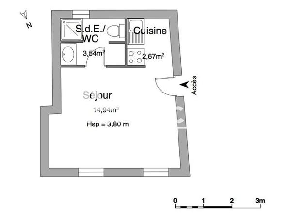 Location Studio 21.15 m² - BAT A Avignon 84000