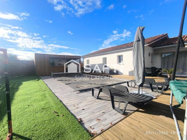 Maison 135m2 avec piscine, cuisine d'été et garage