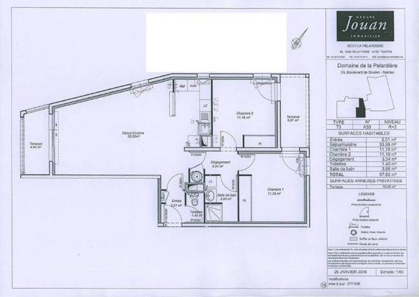 Appartement 3 pièces - 44300 Nantes