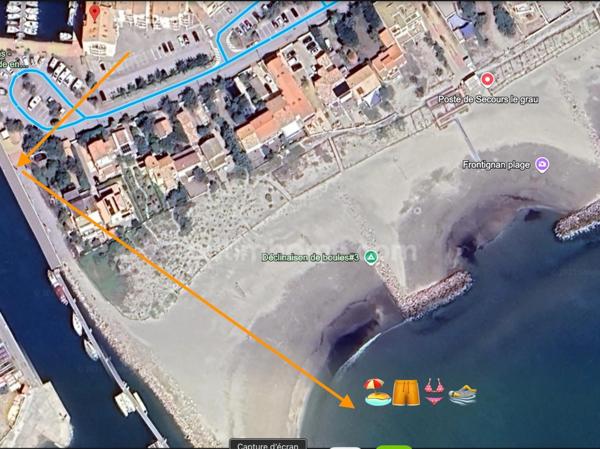 JOLI T2 AU PIED DU RIVAGE DE FRONTIGNAN PLAGE AVEC PARKING PRIVATIVE