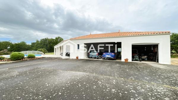 Maison plain pied 5 chambres piscine et nature