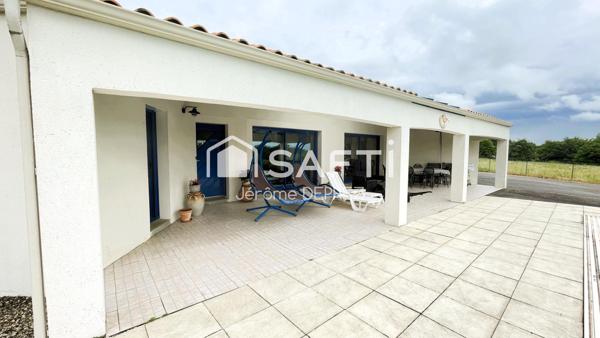 Maison plain pied 5 chambres piscine et nature