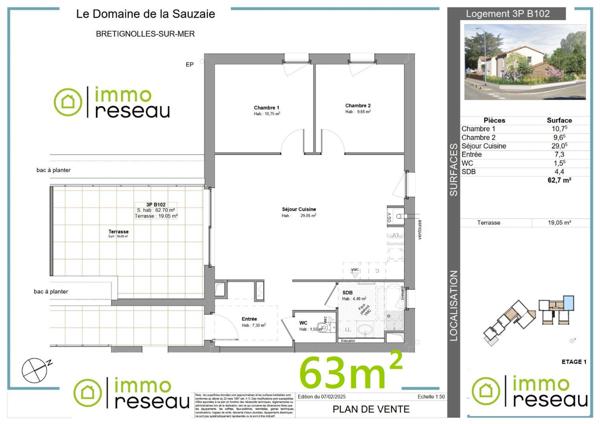 Appartement en frais réduits à BRETIGNOLLES SUR MER (85470)