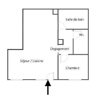 Appartement 2 pièces - 46 m² Exclusivité