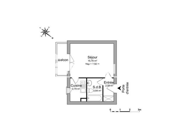 Location Studio 26 m² - 31 RUE PHILIPPE DESPORTES Chartres 28000