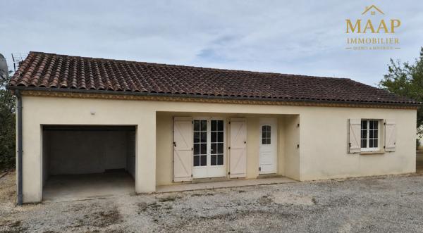 RARE à Limogne-en-Quercy – Maison plain-pied 81 m² + garage – 2 400 m² 168 000 €