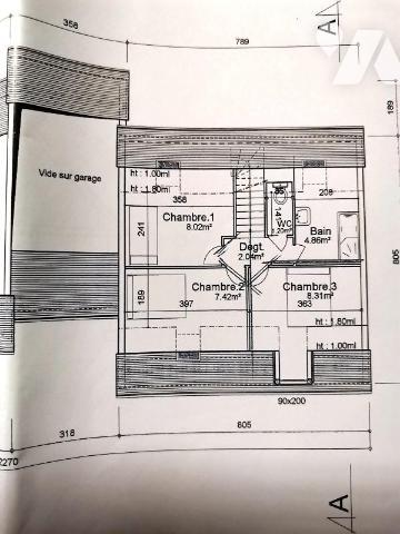 BRIOUZE: Maison construite en 2009, 3 chambres, garage, terrain