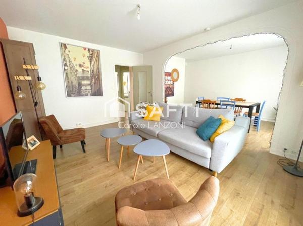 Rennes T4 84m2 garage cave jardin