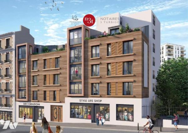 Paris 20ᵉ – T3 (103) au 1er étage d'une résidence immobilier neuf à deux pas du Parc de Belleville