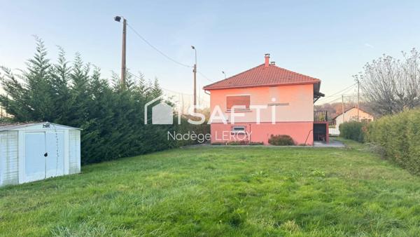 Maison sur sous-sol, trois chambres sur 10 ares 55