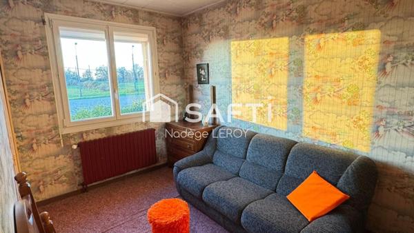 Maison sur sous-sol, trois chambres sur 10 ares 55
