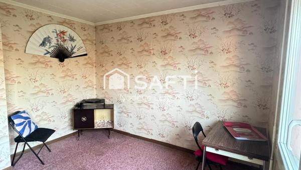 Maison sur sous-sol, trois chambres sur 10 ares 55