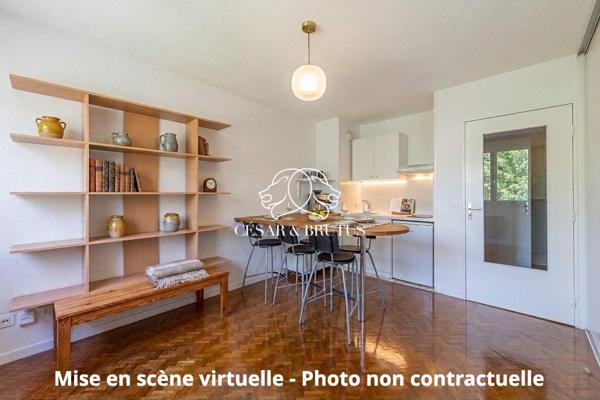 Charmant studio de 24 m² avec ascenseur, cave et vue dégagée sur verdure – Lyon 3ème (Montchat / Villette)