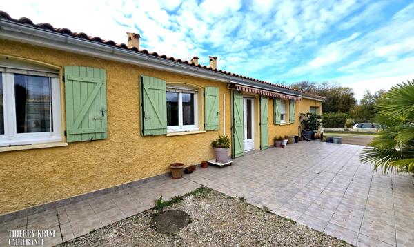 Maison à vendre quatre pièces, 110 m², SAINT ETIENNE DE TULMONT (82), trois chambres, trois garages, atelier, jardin 1300m².