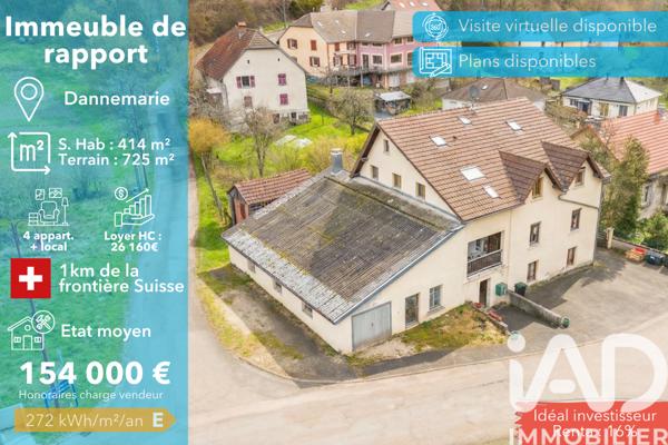 Immeuble à vendre 414 m² Dannemarie