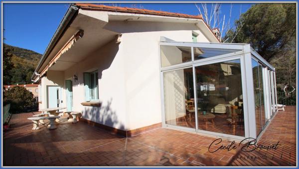 Belle villa 4 faces sur 1464m2 de terrain à vendre 7 pièces ARLES SUR TECH (66)