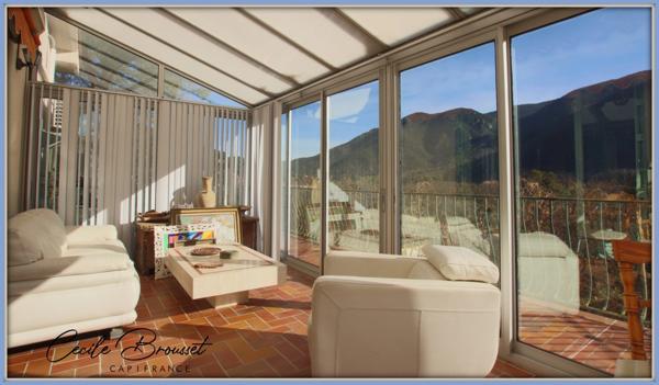 Belle villa 4 faces sur 1464m2 de terrain à vendre 7 pièces ARLES SUR TECH (66)