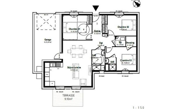 Maison à vendre    4 pièces •  Breuil-le-Sec