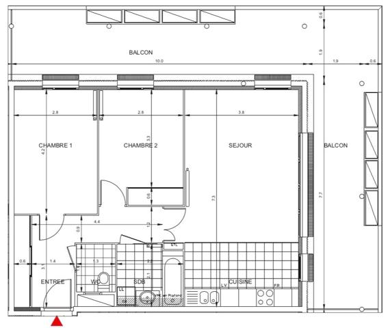Votre appartement T3 avec une Terrasse de 37m2