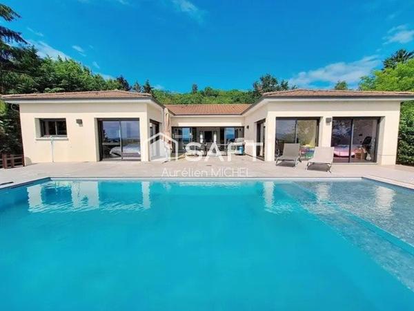 Villa avec magnifique vue sur le Bugey et prestations hautes gammes