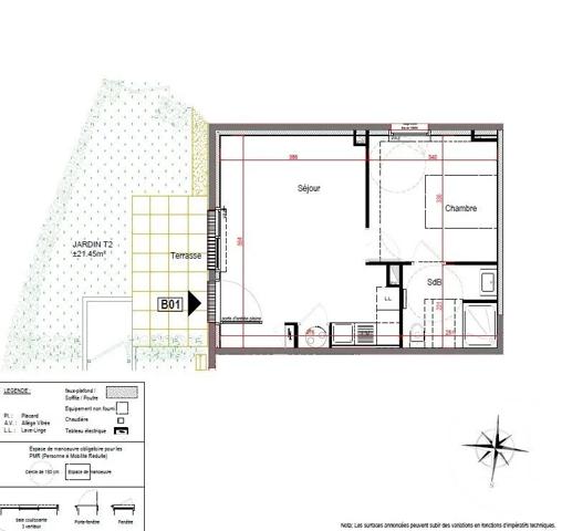 Appartement F2 à vendre  2 pièces - 45,84 m 2   ARZON  - 56