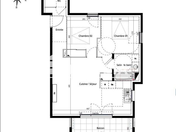Location Appartement 3 pièces 60.4 m² - 90 CHEMIN DU MAS DE TESTE Nimes 30000