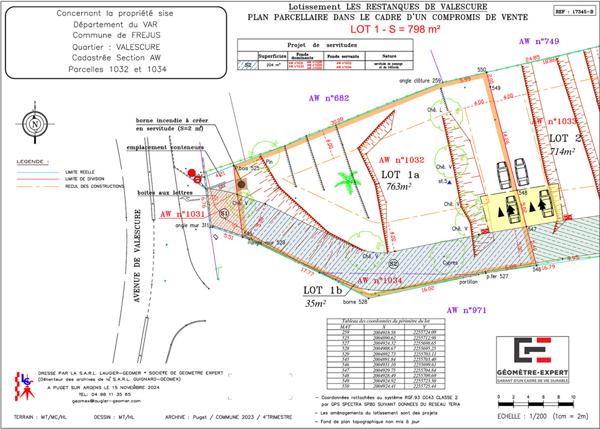 Achat terrain Fréjus - 798 m² - 319 000 €