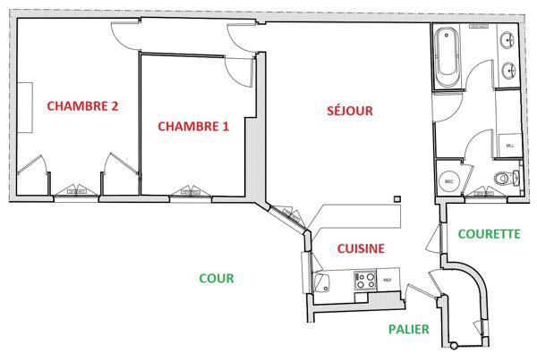 Appartement · Location Paris (75017) 3 pièces · 67m²