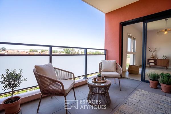 Bel appartement avec terrasse et vue sur le Canigou
