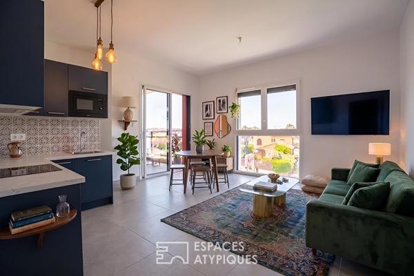 Bel appartement avec terrasse et vue sur le Canigou