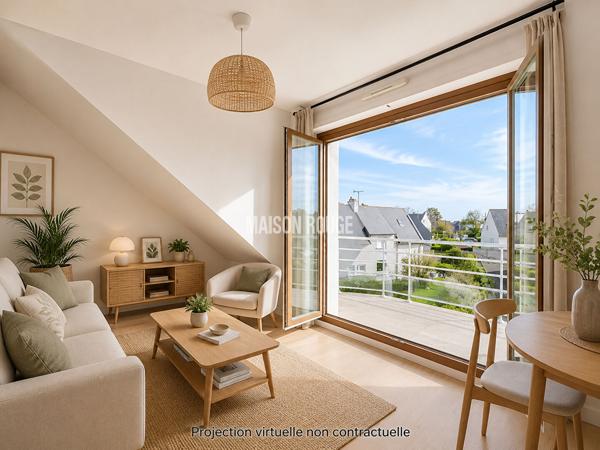 Appartement T3 TREBEURDEN - récent - 2 chambres - dernier étage avec balcon