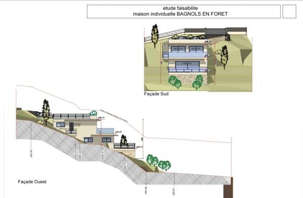 Terrain à vendre de 910 m² avec PC accordé à BAGNOLS EN FORET (83)