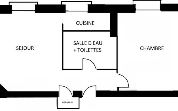 Appartement à louer    2 pièces • 35,35 m2 Paris 12