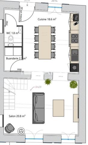 MAISON DE VILLAGE 123 M² AVEC TERRAIN ET 2 PLACES DE PARKING