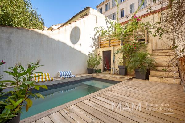 Duplex jardin, piscine, garage