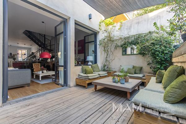 Duplex jardin, piscine, garage