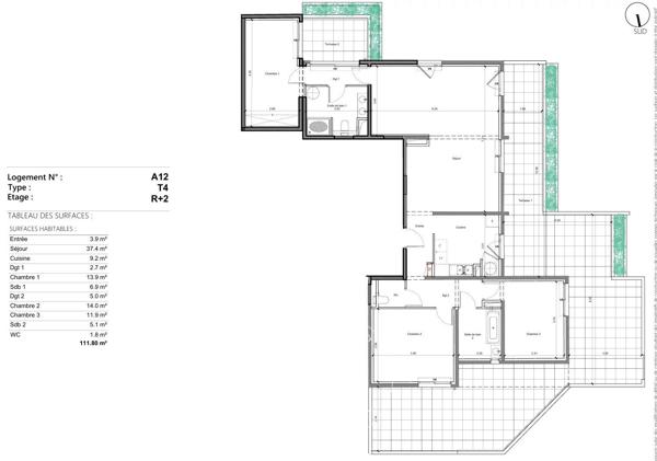 Marseille 9ème, Appartement 3 Chambres -  120 m² à vendre