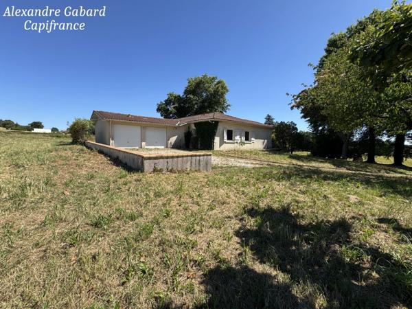 Axe La Réole-Langon - Maison de plain-pied - 5 chambres + bureau - Jardin 3 000 m² - 3 Garages