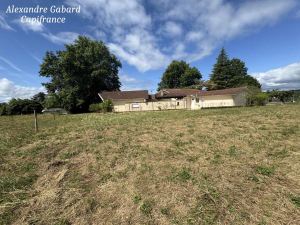 Axe La Réole-Langon - Maison de plain-pied - 5 chambres + bureau - Jardin 3 000 m² - 3 Garages