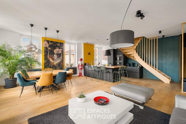 Duplex d’exception en dernier étage avec vue à Foch