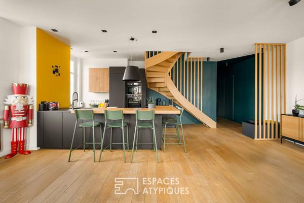 Duplex d’exception en dernier étage avec vue à Foch