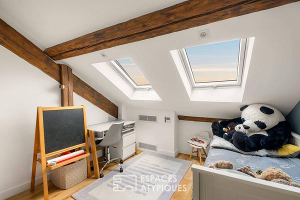 Duplex d’exception en dernier étage avec vue à Foch